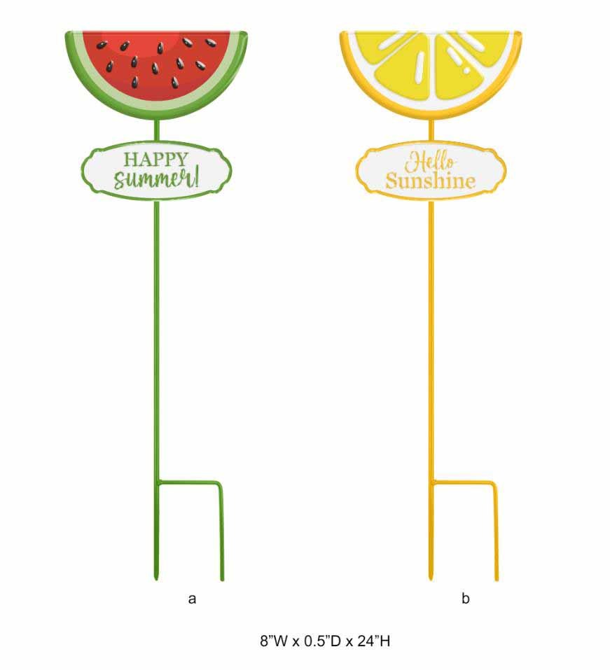 Watermelon/Lemon Garden Stake