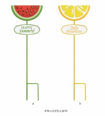 Watermelon/Lemon Garden Stake