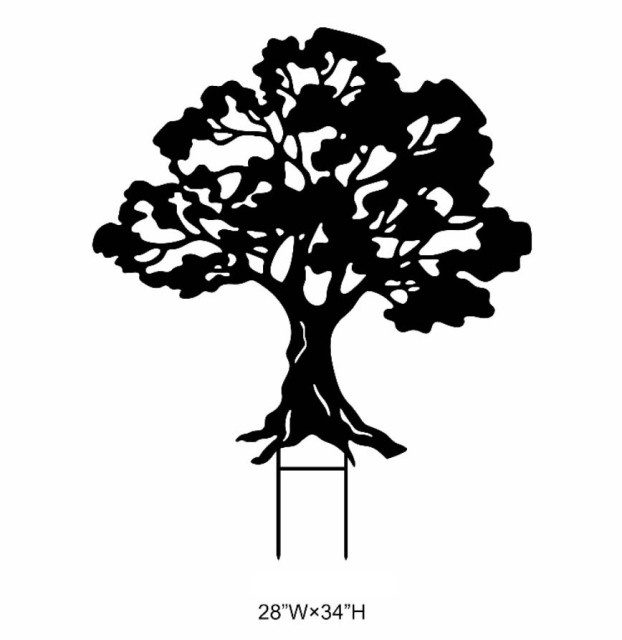 Tree Silhouette Garden Stake