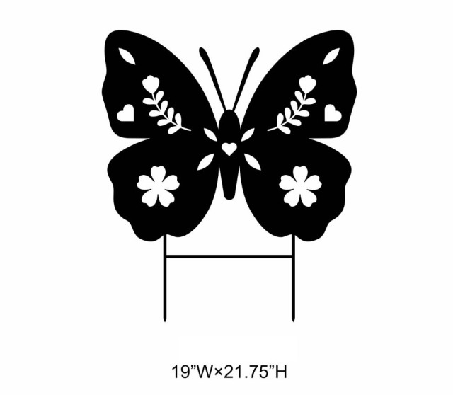 Butterfly Cutout Silhouette Garden Stake