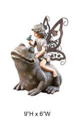 Fairy On Frog Statue