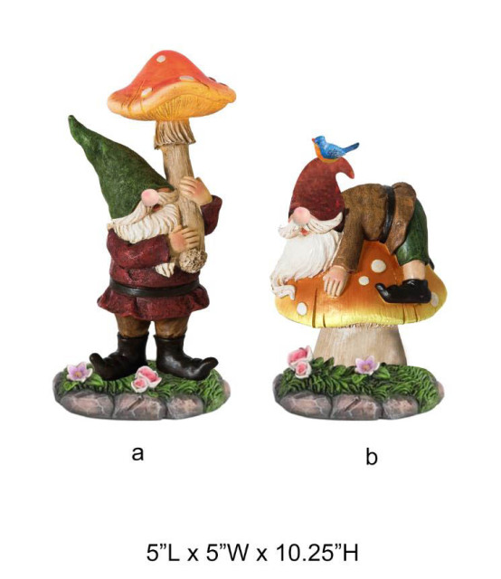 Gnomes And Mushroom Statue