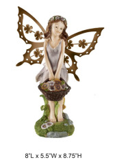 Fairy Standing On Lichen Statue