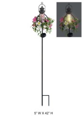 Tri Blossomy Solar Flower Street Light Stake – Decorative Outdoor Solar Garden Street Light