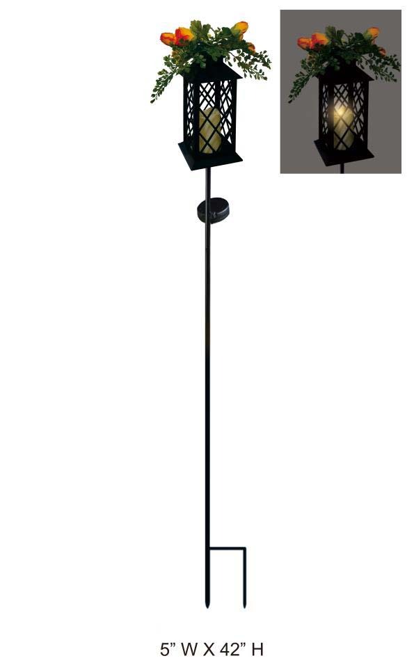 Flower Street Light Solar Stake