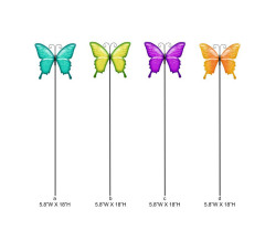 Multi-color Butterfly Planter Picks