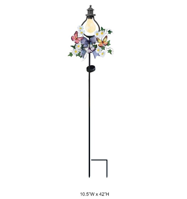 Butterfly Flower Solar Stake