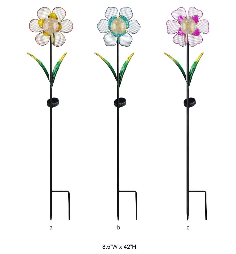 Flower Solar Stake - Decorative Solar Flower Garden Light