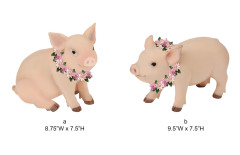 Pig Wearing Wreath Statue
