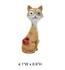 Ladybug On A Cat Statue