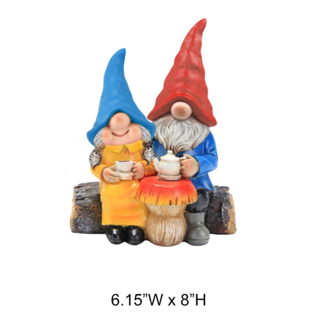 Gnomes Drinking Tea Statue
