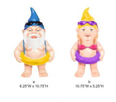 Gnomes Wearing Swimming Laps Statue