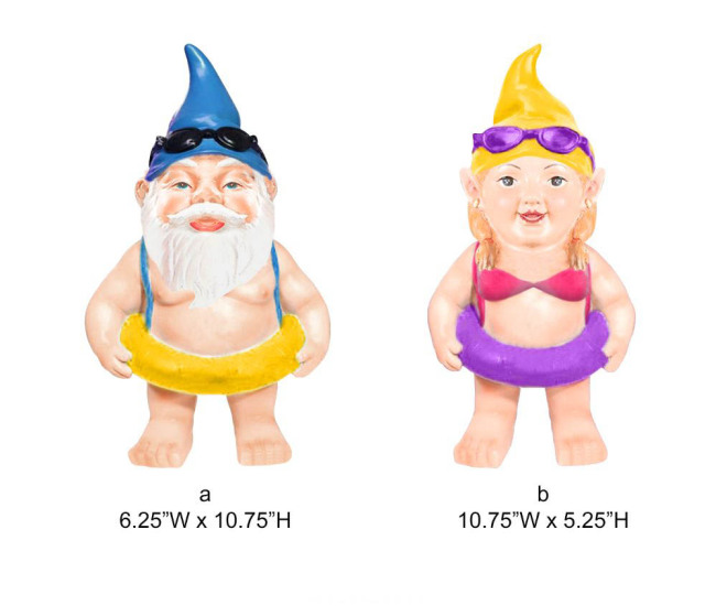Gnomes Wearing Swimming Laps Statue