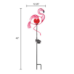 Solar Flamingo Garden Stake