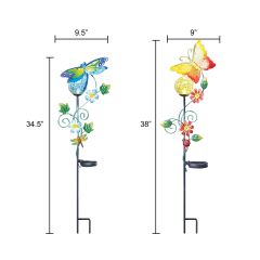 Dragonfly & Butterfly Solar Stake