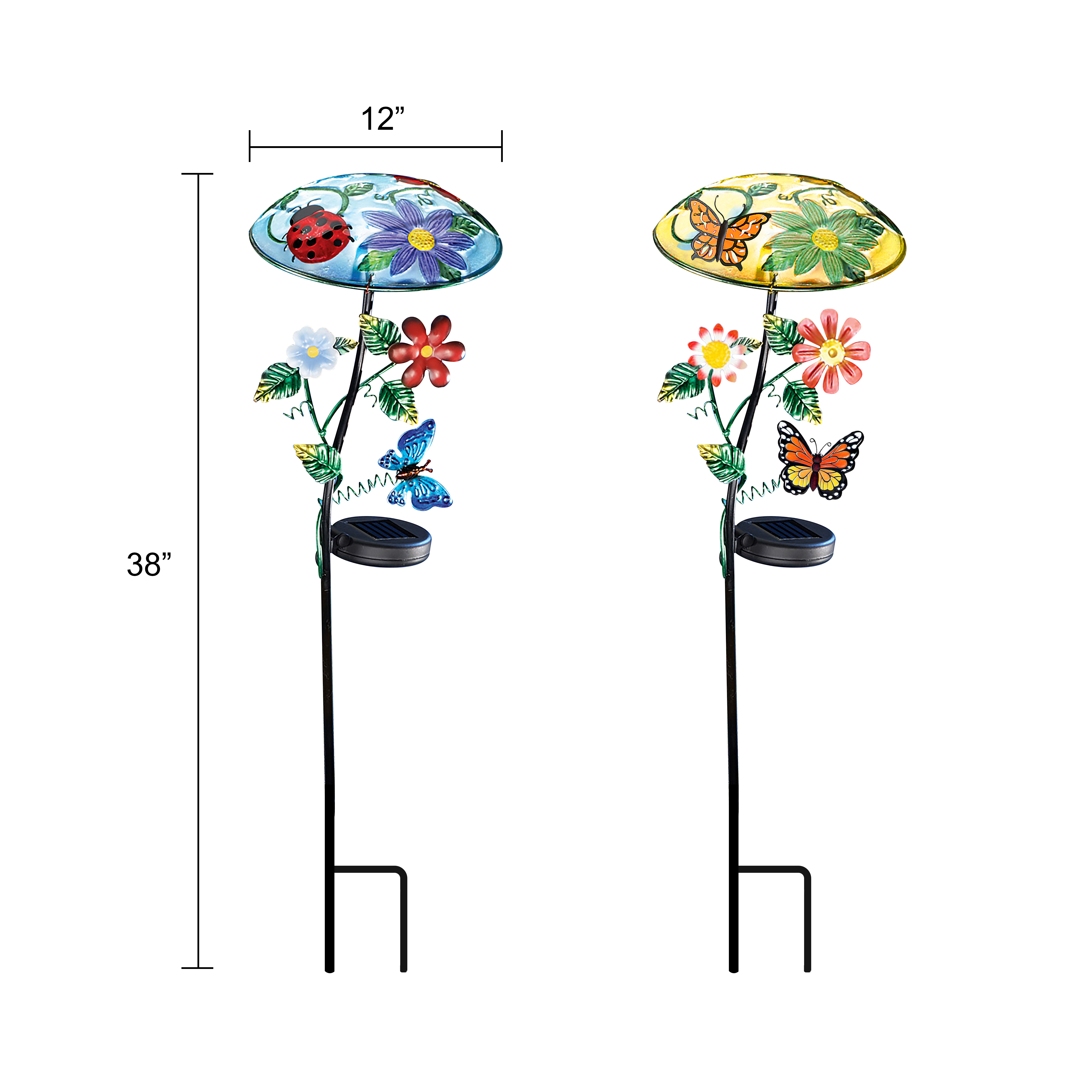 Ladybug & Butterfly Solar Stake