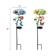 Ladybug & Butterfly Solar Stake