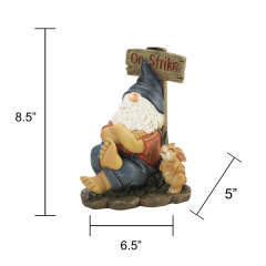 Gnome Leaning On Sign Statue
