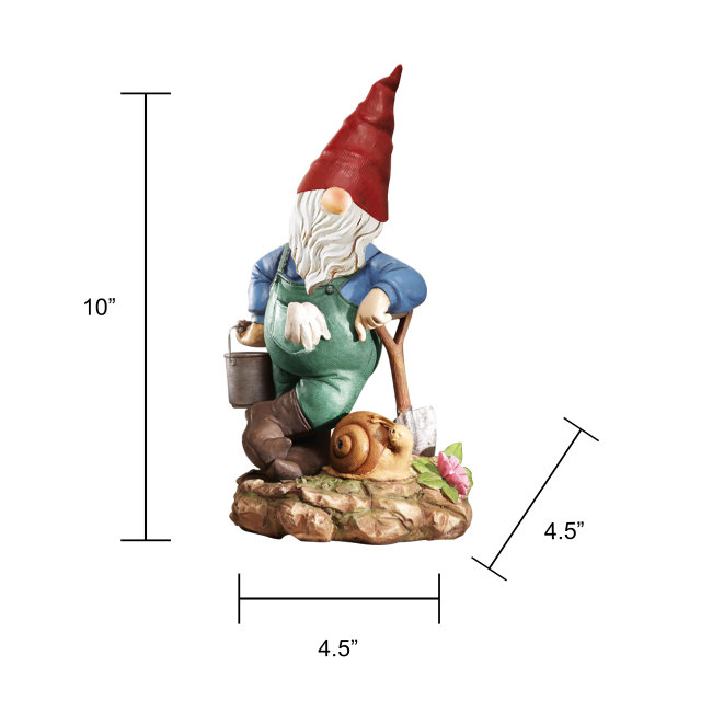 Colored Gnome With Snail Statue