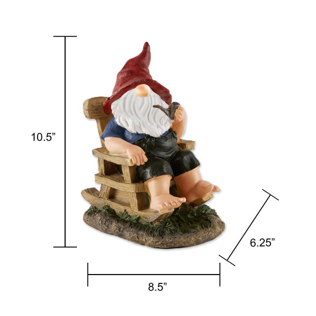 Gnome Lying On Chair Statue