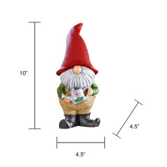 Gnome Holding Sprinkle Statue