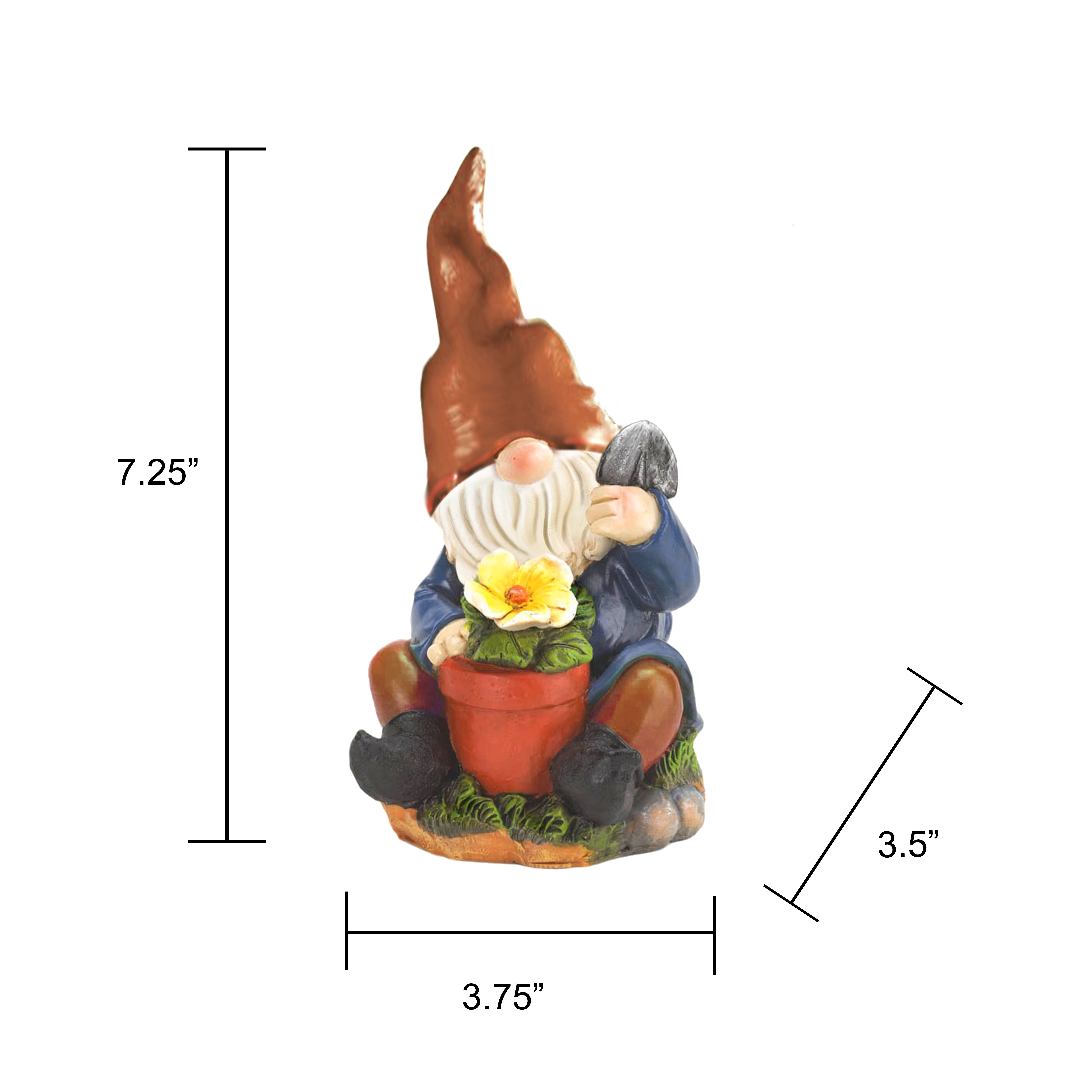 Gnome Sitting With Planter Statue