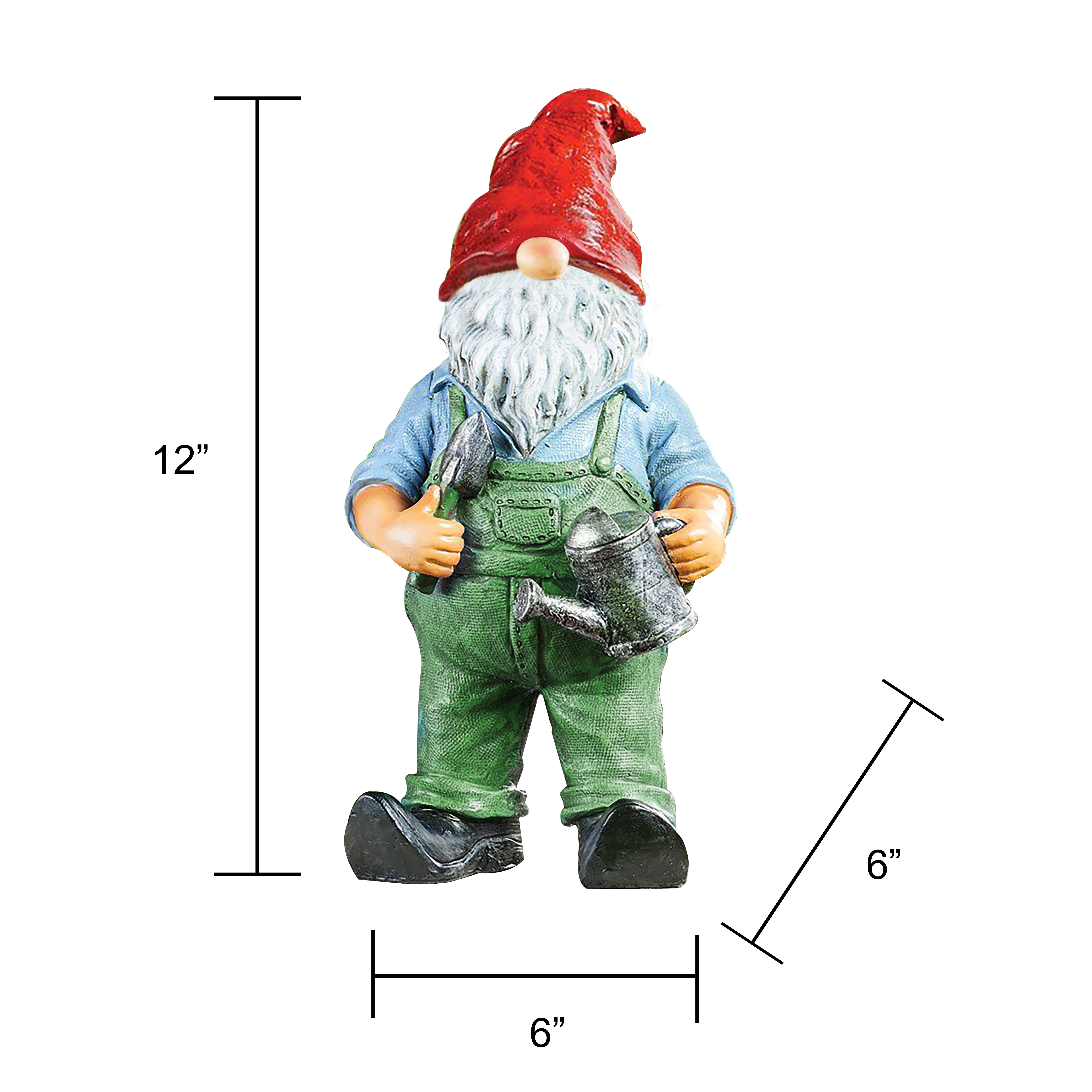 Gnome Holding Sprinkle Statue