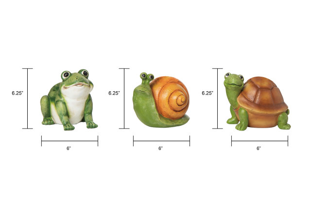 Resin Frog/Snail/Turtle Statue