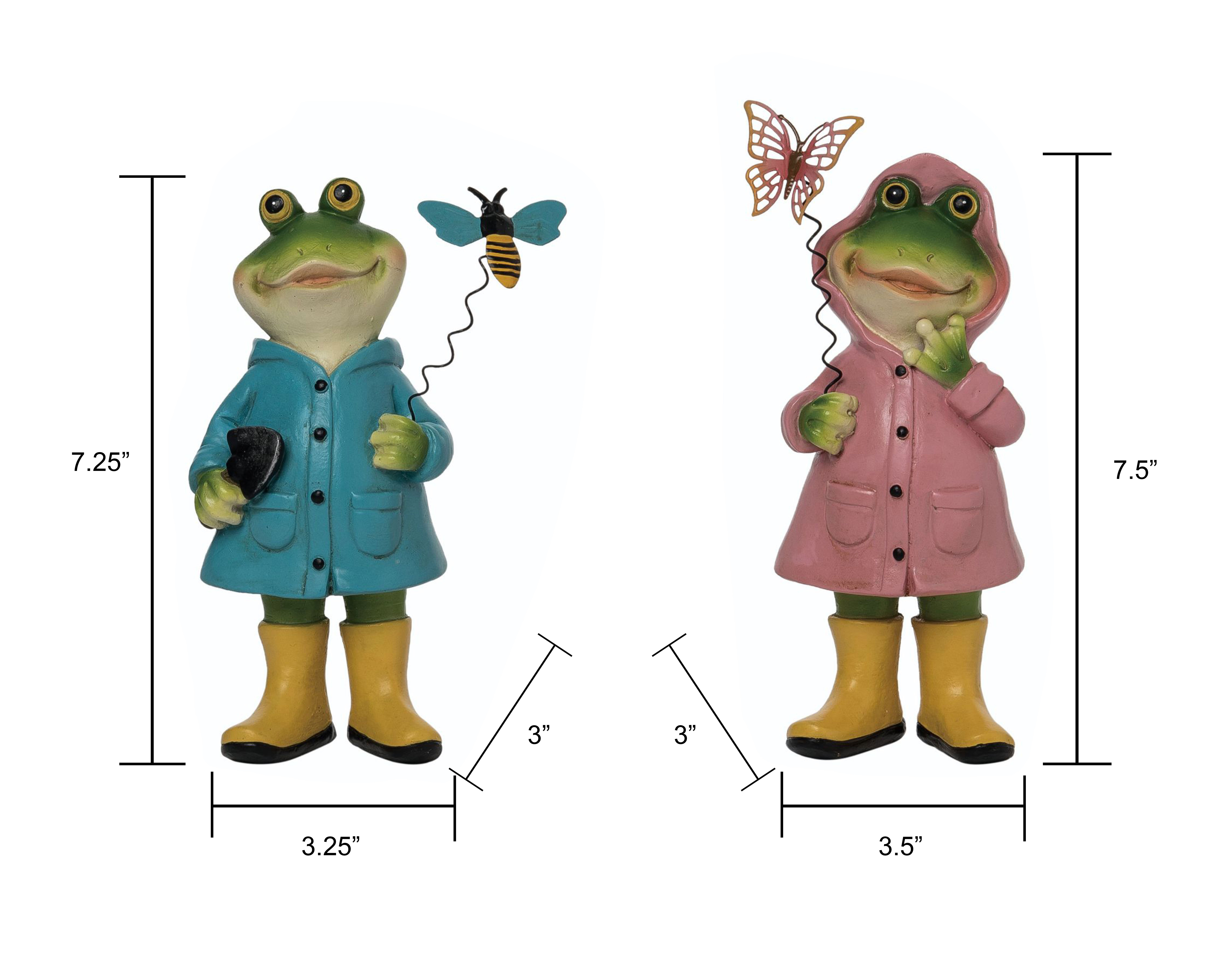 Cartoon Frog Wearing Coats Statue