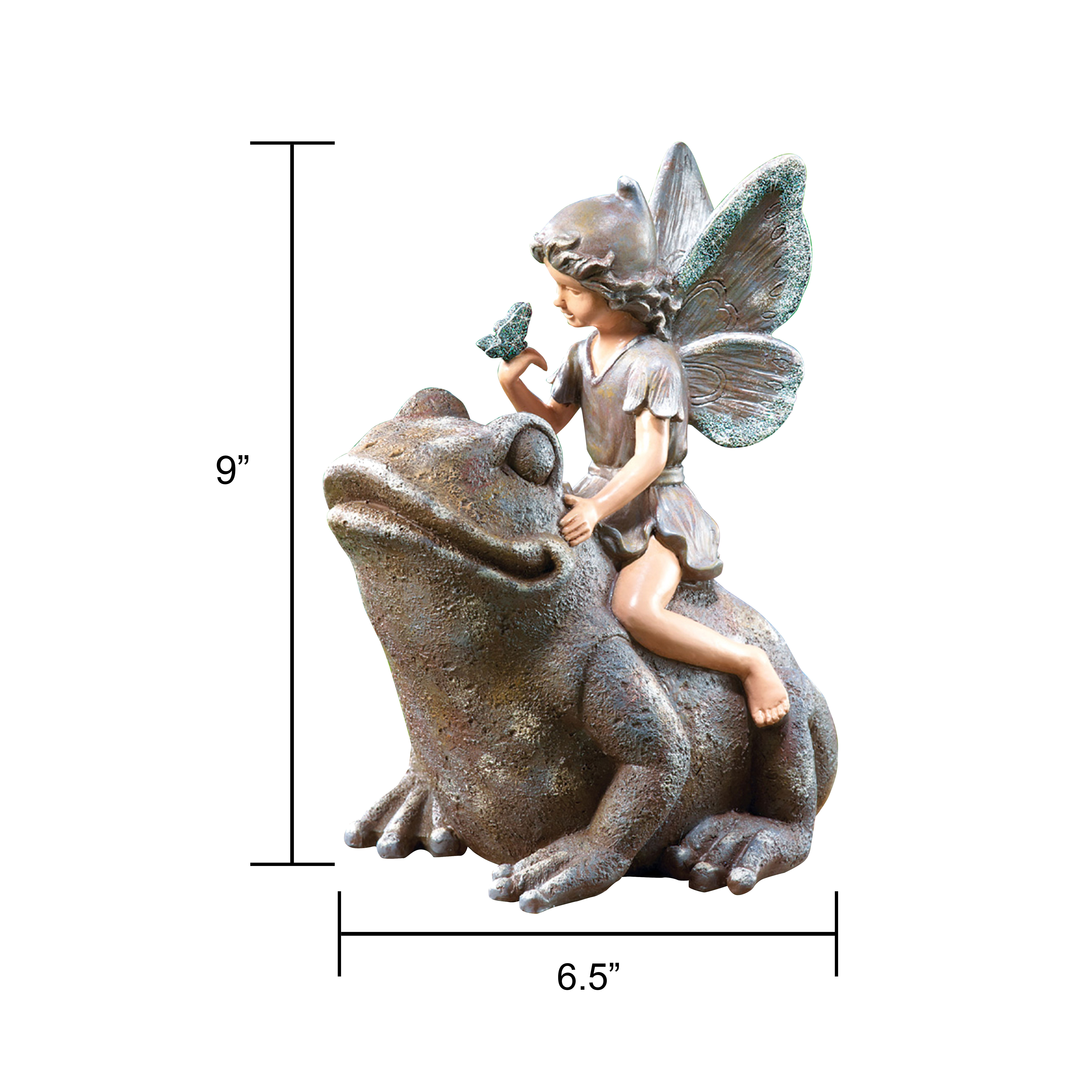 Fairy On Frog Statue