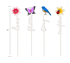 Flower and Animal/Insect Planter Picks