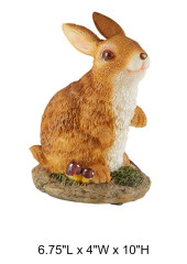 Tri Blossomy – Garden Statue – Yard Statuary Bunny Garden Sculpture