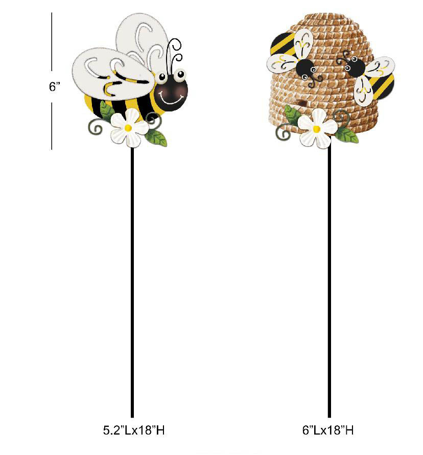 Bee Element Planter Picks