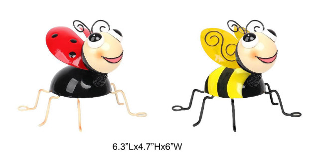 Vivid Bee And Ladybug Statue