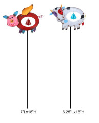 Colorful Pig/Cattle Planter Picks