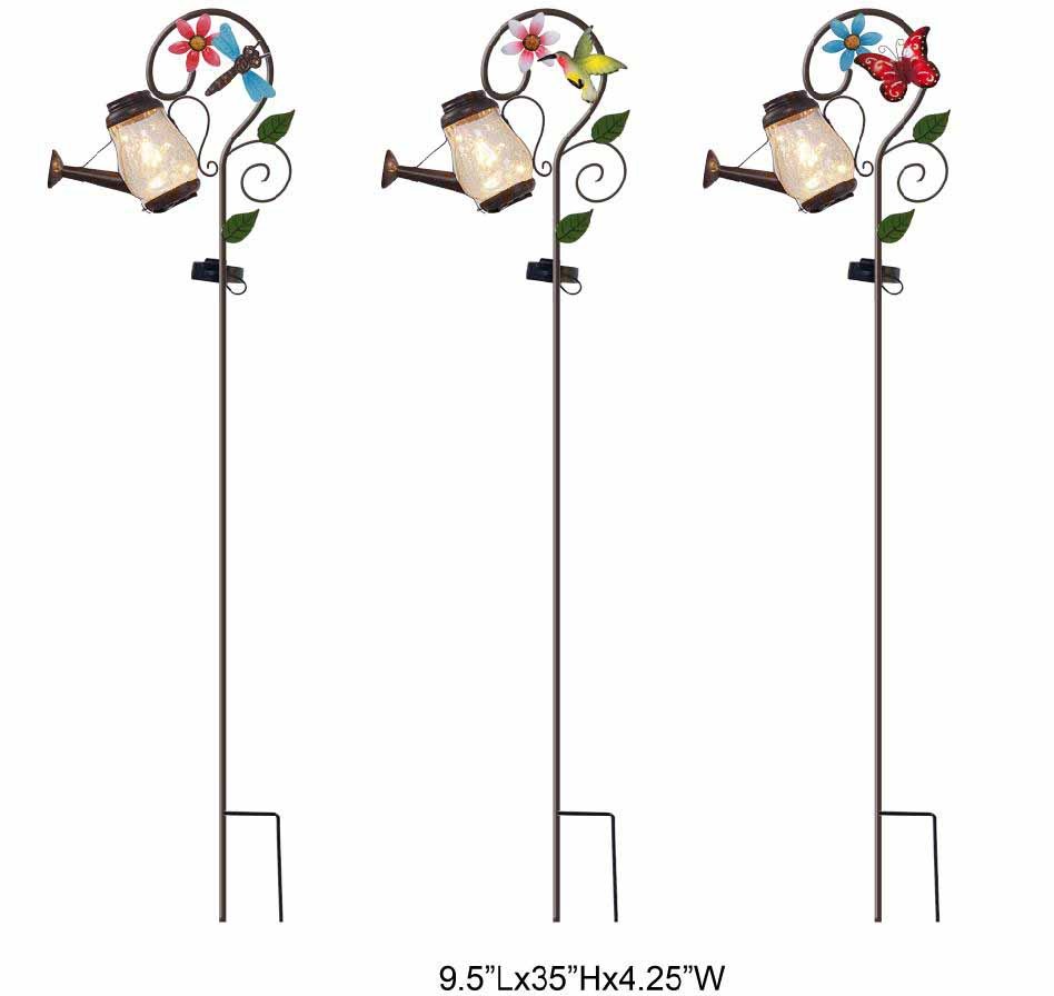 Watering Can Solar Stake