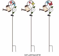 Watering Can Solar Stake