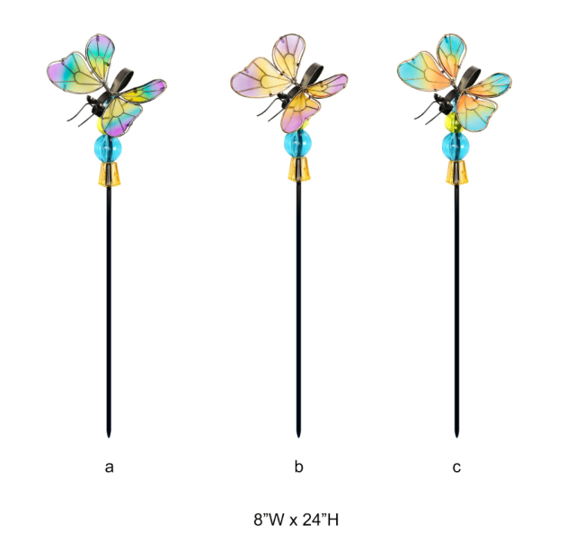 Multi-colored Butterfly Garden Stake
