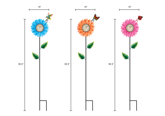 Multi-color Flower Garden Stake