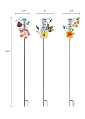 Flower With Insect Garden Stake
