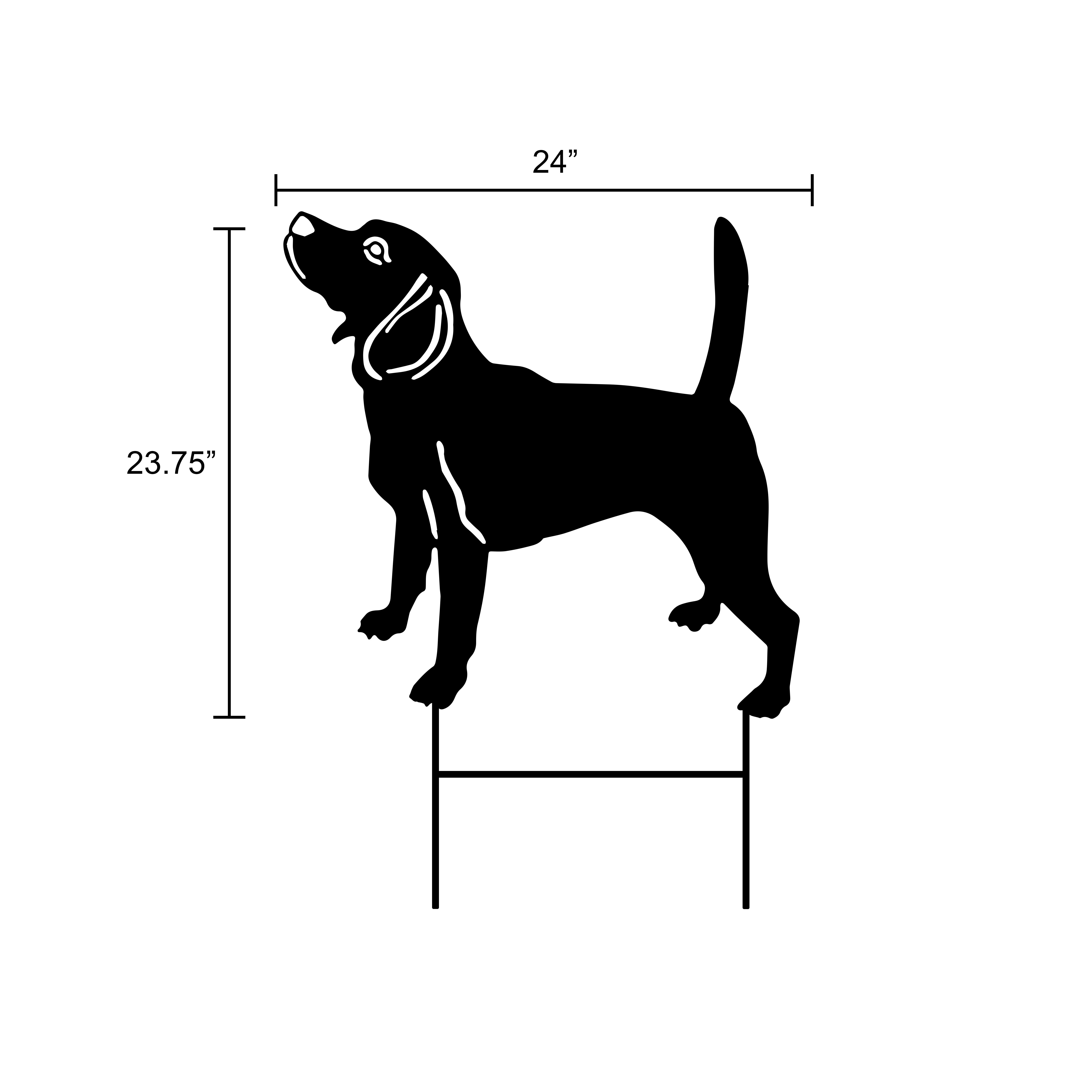 Dog Silhouette Garden Stake