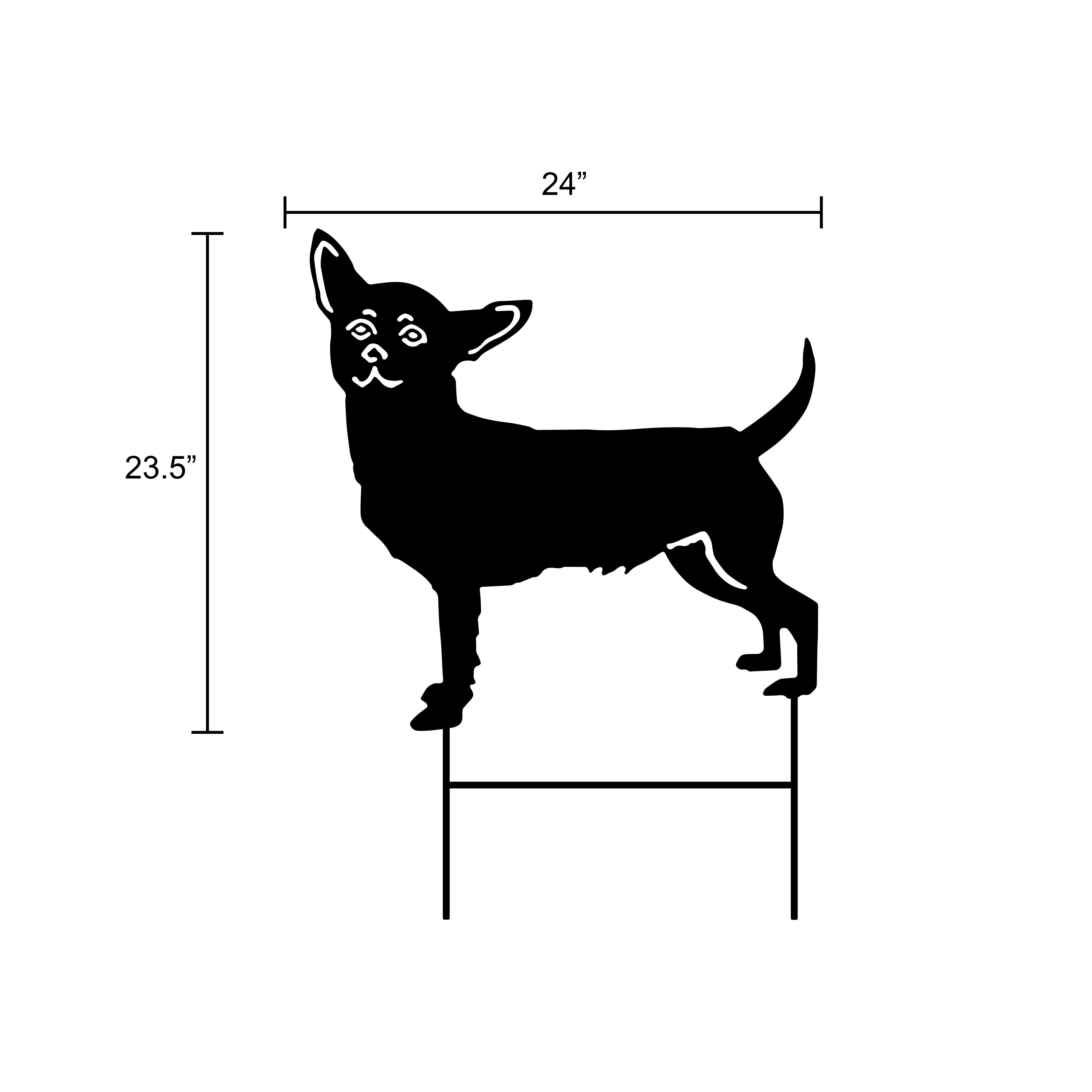 Dog Silhouette Garden Stake