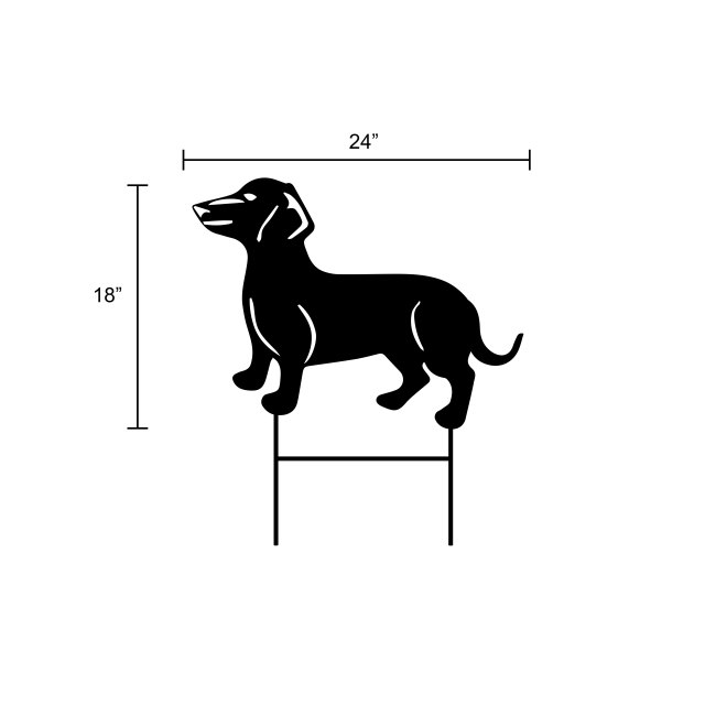 Dog Silhouette Garden Stake