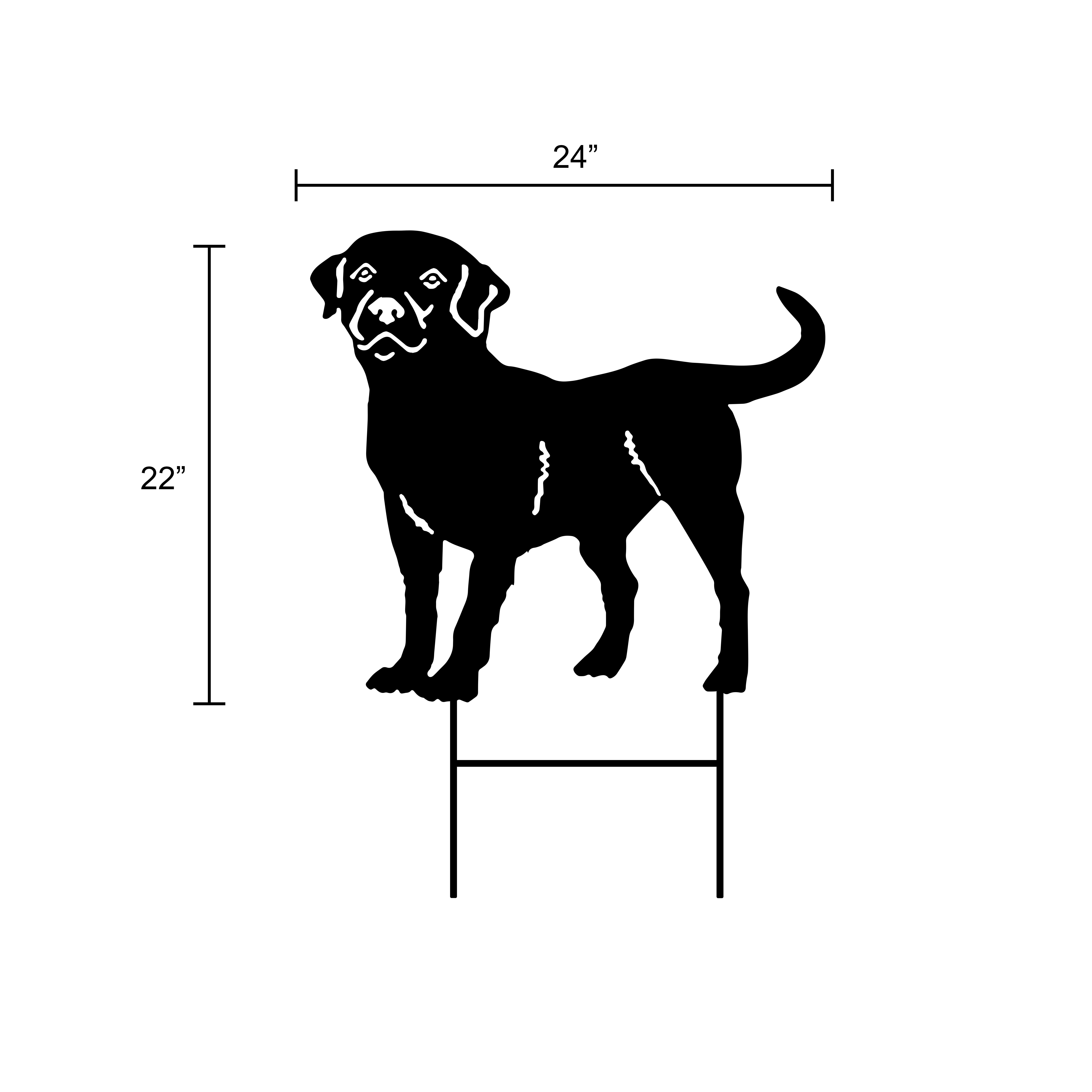 Dog Silhouette Garden Stake