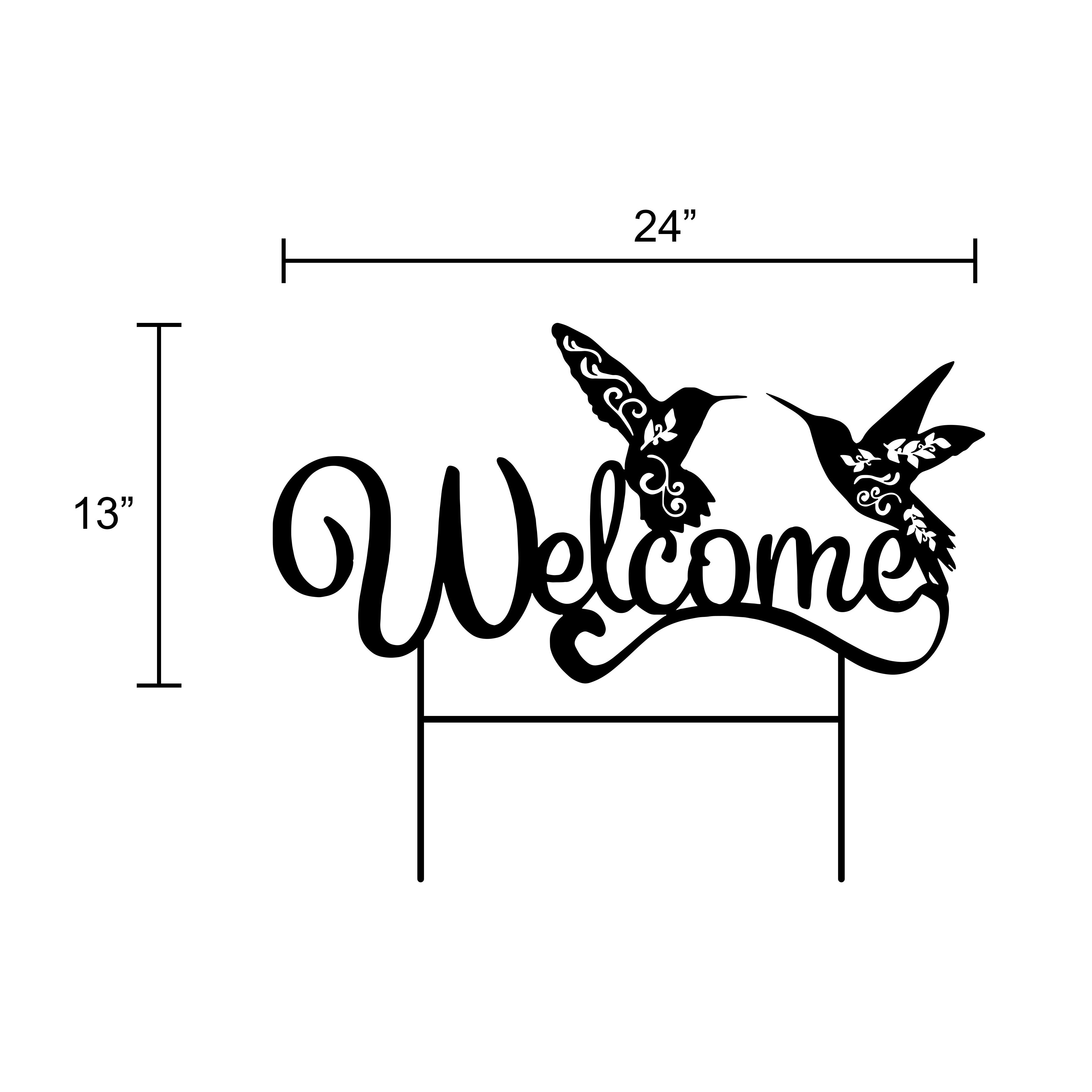 Word Sign  Silhouette Garden Stake
