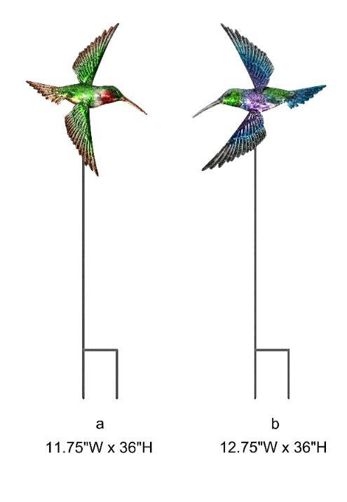 Hummingbird Garden Stake - Decorative Metal Hummingbird Yard Stake