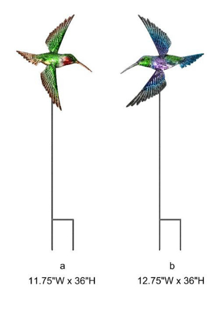 Hummingbird Garden Stake - Decorative Metal Hummingbird Yard Stake
