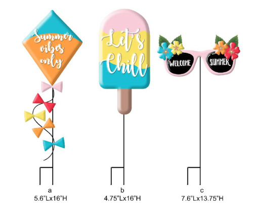 Summer Cool Garden Stake - Decorative Outdoor Summer Yard Decor