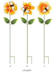 Bee Flower Garden Stake - Decorative Bee Garden Yard Stake