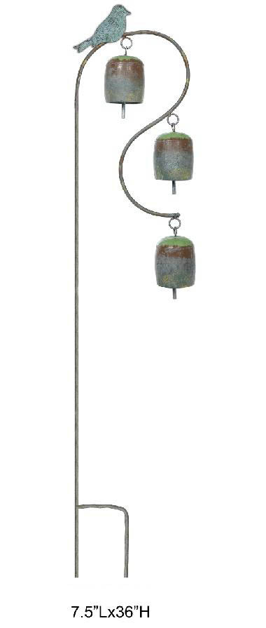 Vintage Bird Bell Stake